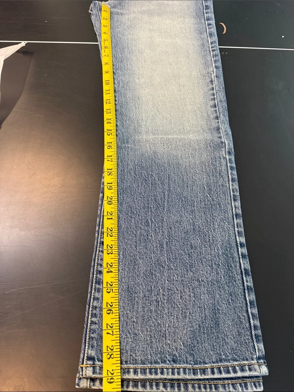 NWT Modern American High Rise Jackson The Dad Relaxed Straight Jean stereo blue - Picture 8 of 8
